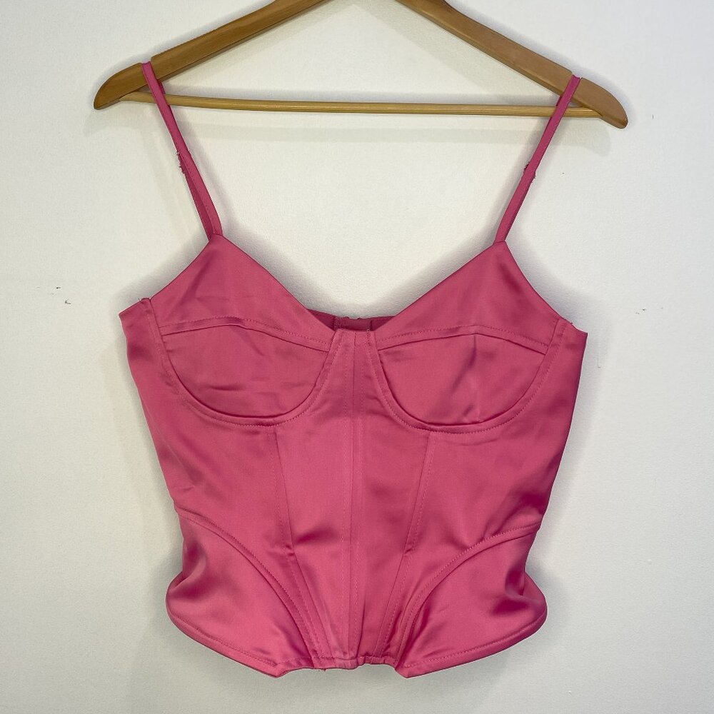 PrettyLittleThing - Corset-look,  Thin Straps, Structured, Pink, Size US8/UK12